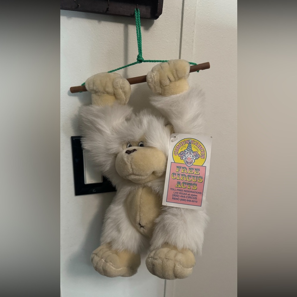 VTG Circus Circus Hanging Monkey Plush